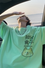 已注册/夏季外景ins韩版趣味印花短袖T恤男宽松打底衫DT00147/P25，男装T恤，电商B316