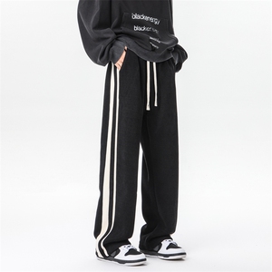 8XL-M特大码直筒运动裤微喇休闲长裤美式高街阔腿裤子KZ1923/P55图片