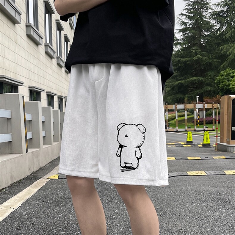 冰丝短裤男士大码宽松休闲五分裤男运动中裤MK37339-P15,男装休闲裤,电商A040