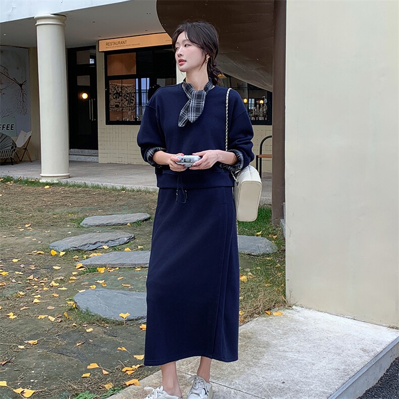 现货韩版宽松休闲三件套春秋套装2D075-(P170-K228,女装套装/套裙,2D075