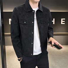 秋季2025新款夹克男翻领潮牌麂皮男装外套上衣服A313-PY58-P145，男装夹克，电商A313