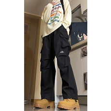 8XL-M刺绣冲锋裤男款大码春秋户外机能登山裤直筒阔腿裤KZ020P50，男装休闲裤，电商B312