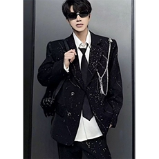 【007】星空烫金西装男夜店发型师秋垫肩西服外套A079-XZ117-P73，男装西服套装，电商A079