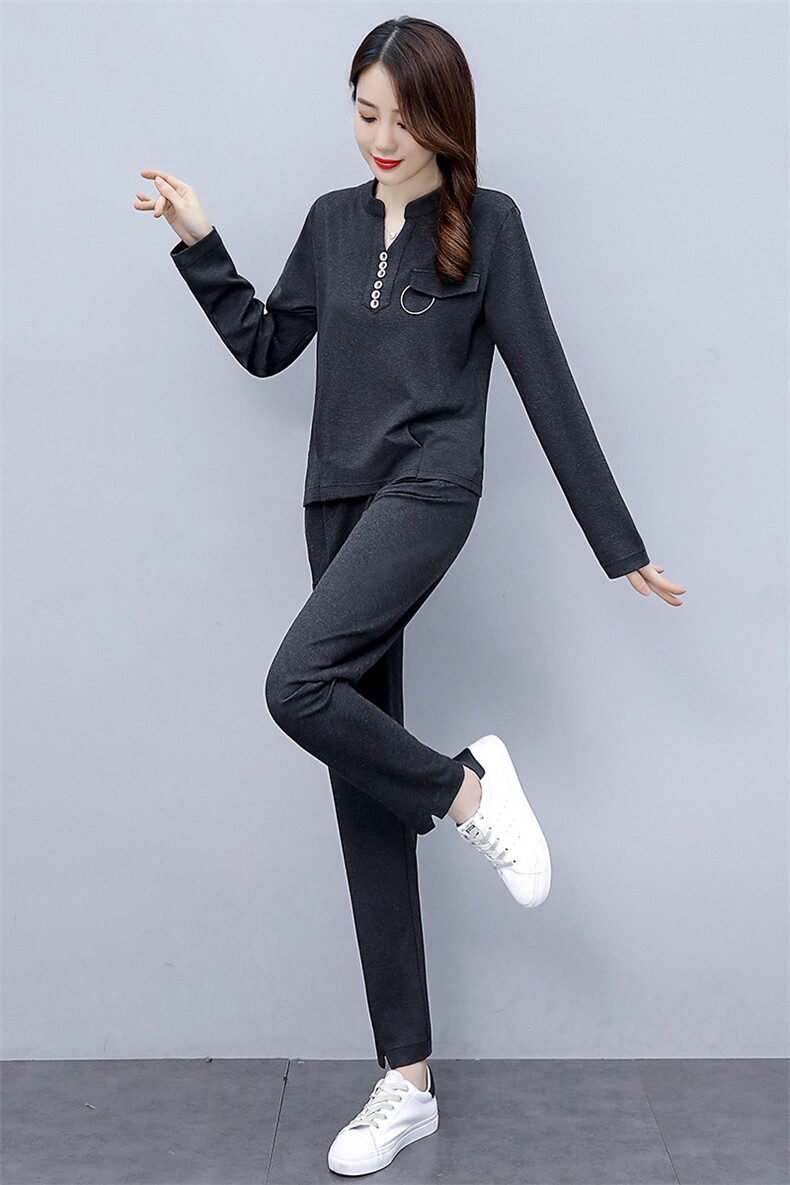 胖人洋气休闲女2025秋季新款大码女装胖MM遮肉显瘦时尚,女装运动套装,妙形