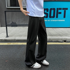 冰丝弹力薄款休闲运动西裤美式潮流高个子微喇裤504-K893-P35控59，男装西裤，星座504