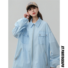 1中性无影墙风工装大口袋大码M-5XL户外潮牌防晒服FS77006P50控78，男装防晒衣，星座226-2