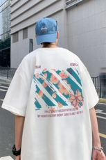 抖音供货、260克~200克现货宽松短袖T恤D223A-T23169-P25，男装T恤，电商019-1