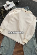 2026春季新款港风切片没打肌理感圆领卫衣M-5XHW26180-特P25，男装卫衣，电商A022