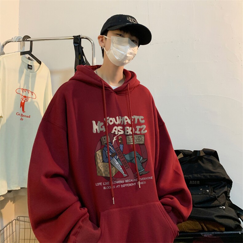 ！连帽圆领卫衣男装港风帽衫男LM154-P35,男装卫衣,电商B367