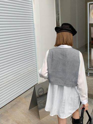 设计假两件欧货衬衫，女装衬衫，雪儿伊秀