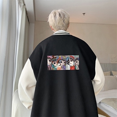摇粒绒棒球服男大码开衫卫衣男夹克BF86250-P65，男装夹克，电商A040