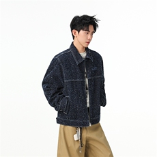 水洗牛仔外套男款春美式痞帅上衣服宽松休闲工装夹克JK1321-P90，男装工装外套，星座1103-3