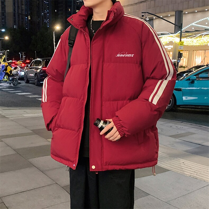 量大优可提供视频冬棉衣立领条纹HD019-1-MF5283-P75，男装棉衣，电商019-1