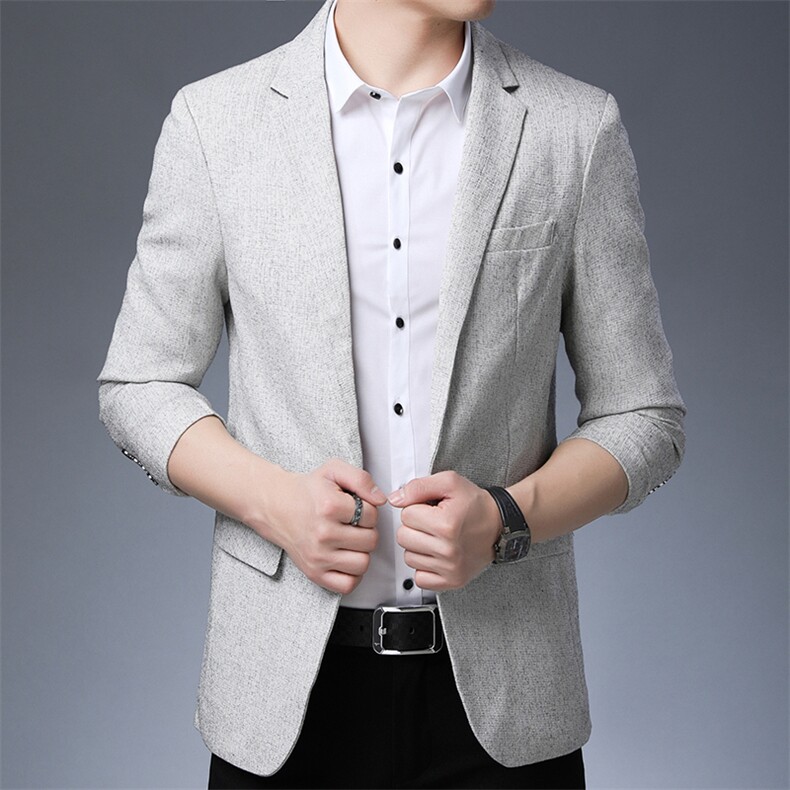 NJA2034钱塘2020-2新款时尚休闲秋装薄款百搭中青年男士西服P75,男装西服,钱塘207-2