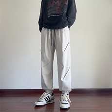 秋季现货宽松纯色束脚垂感休闲裤男DSA157B-K9855-P40，男装休闲裤，电商A157B