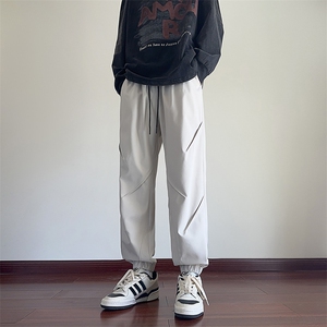 秋季现货宽松纯色束脚垂感休闲裤男DSA157B-K9855-P40图片