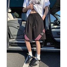 夏季新款美式运动条纹宽松冰丝短裤B315-K25790-特p30控58，男装休闲裤，电商B315