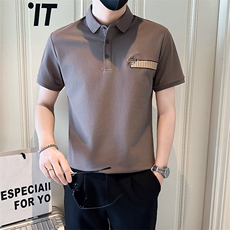 店主风社会小伙男翻领刺绣POLO衫男士夏季男上衣301A-1/PL116/P55，男装Polo衫，星座301A-1