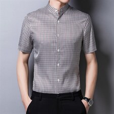 短袖衬衫男装2023夏季新款潮流时尚百搭宽松休闲衬衣男，男装衬衫，电商B212（原钱塘6029）
