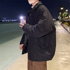 冬季宽松休闲立领工装棉衣BF街头情侣百搭棉服外套男女V5126-P88，男装棉衣，星座1008-1