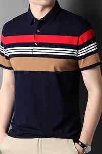 短袖polo衫男2023新款纯棉上衣夏季宽松翻领重磅t恤男士薄图片