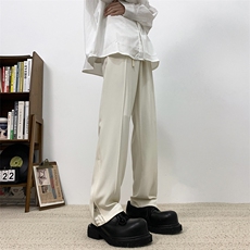 现货春季新款ins坠感休闲西裤男潮流宽松学生阔腿西裤XK301-P50，男装西裤，电商A178