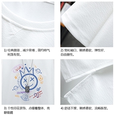 Q11180-P30春夏季七分袖t恤男大码五分袖男短袖中袖展架，男装T恤，电商A040A
