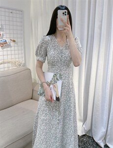 DINO BIENS【现货】 夏季新款  气质显瘦小花连衣裙图片