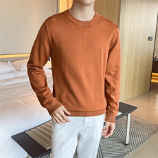 圆领毛衣男生针织衫黑色MY630-P35，男装针织衫/毛衣，星座1012-1