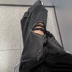青春流行ins男直筒水洗七分牛仔裤P42，男装牛仔裤，星座1116-2