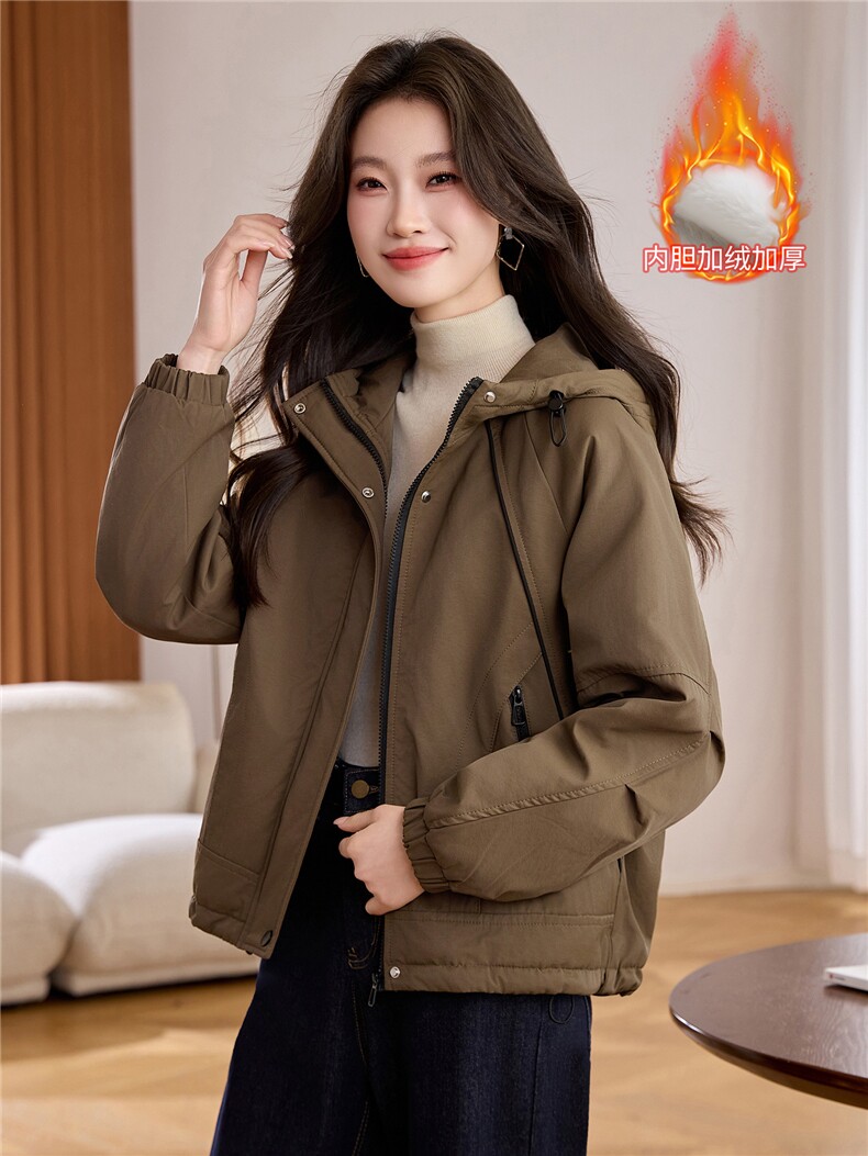 现货！现货！2025冬季新款加绒加厚棉衣棉服女连帽,女装棉衣/棉服,以桐