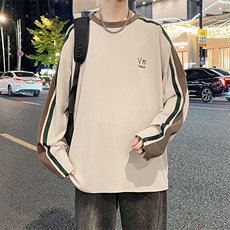 春秋oversize撞色拼卫衣男友风青少年内搭打底衫WY0325-P38，男装卫衣，星座308B-2