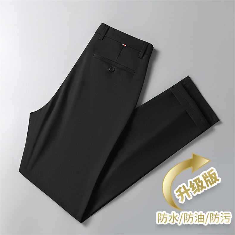 【抖音】夏季三防冰丝微弹力面料直筒裤休闲西裤 K1022-29元图片