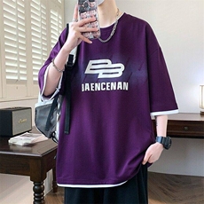 25152-特P40夏季休闲时尚T恤男短袖打底衫青少年潮牌印花T恤，男装T恤，电商D310B