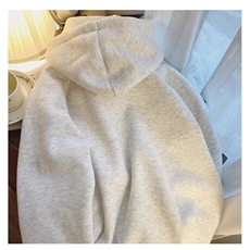 5245-P53时尚卡通刺绣宽松半拉链连帽卫衣薄款/加绒，女装卫衣/绒衫，星座617A-2