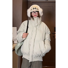 clean短款休闲中性立领PU皮棉服男女潮牌大码棉袄M2909特P90控158，男装棉衣，电商A001-1