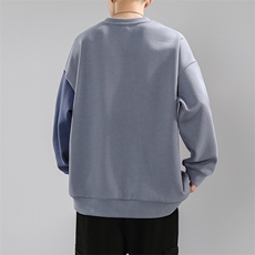 2023春季简约拼接日系轻奢刺绣卫衣男MY02392-P58，男装卫衣，星座308B-2