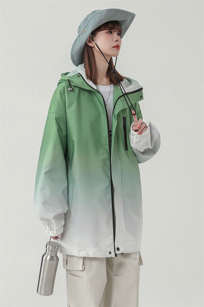 中性风山系防水冲锋衣渐变色夹克女聚酯纤维JK77088P85控128,男装夹克,星座226-1