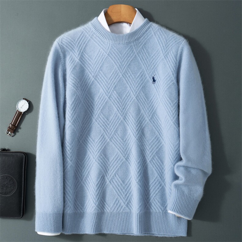 男士简约纯色套头毛衣百搭打底羊毛针织衫男装，男装羊毛衫，大美人包芯纱店