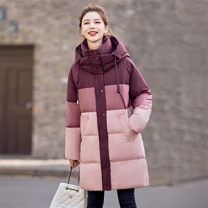 时尚显瘦中长款羽绒服 女士保暖百搭冬季外套 高端品质 优雅气质图片