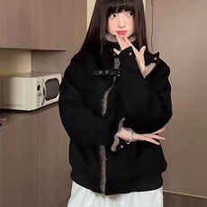 现货美式复古麂皮绒加厚保暖立领短款显高棉服6056/P110，男装棉衣，星座205-3