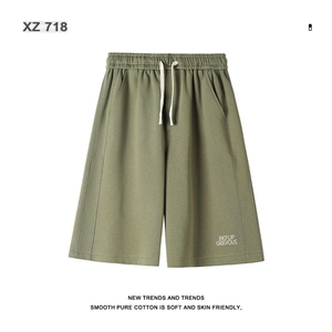 华棉垂顺休闲短裤夏季美式潮牌休闲百搭五分裤宽松  XD1713特批35图片