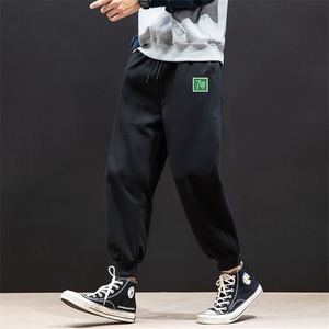 K12058-P40 加绒P50 束脚纯棉运动裤男士休闲裤大码宽松卫裤男图片