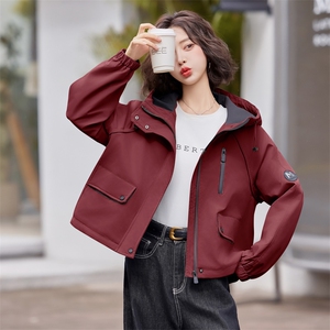 加绒加厚派克服棉服女2025冬季新款小个子宽松休闲连帽工装冲锋衣图片