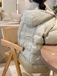 韩版中长款羽绒服图片
