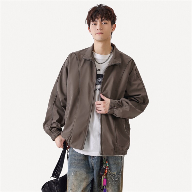 韩版设计感翻领垫肩斜纹夹克简约cleanfit夹克外套JK02537-P78,男装夹克,星座308B-2