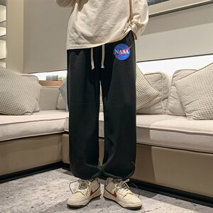 华夫格运动裤男大码抽绳休闲裤卫裤 HK78252-P35 加绒款P45图片