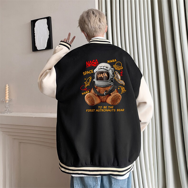 摇粒绒棒球服男大码开衫卫衣男夹克BF86281-P65,男装夹克,电商A040