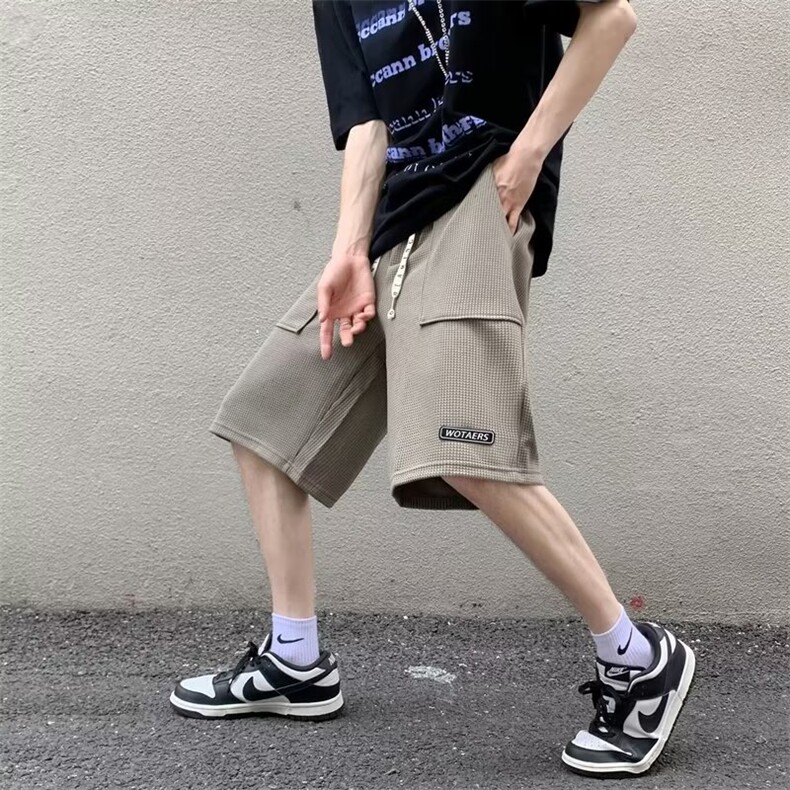 五分休闲裤2024夏季宽松型运动短裤ins帅气潮新款男日系K3475-P30,男装休闲裤,星座412-2