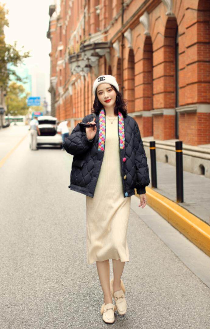 名族风轻薄羽绒服90绒，女装羽绒服，卡西姆